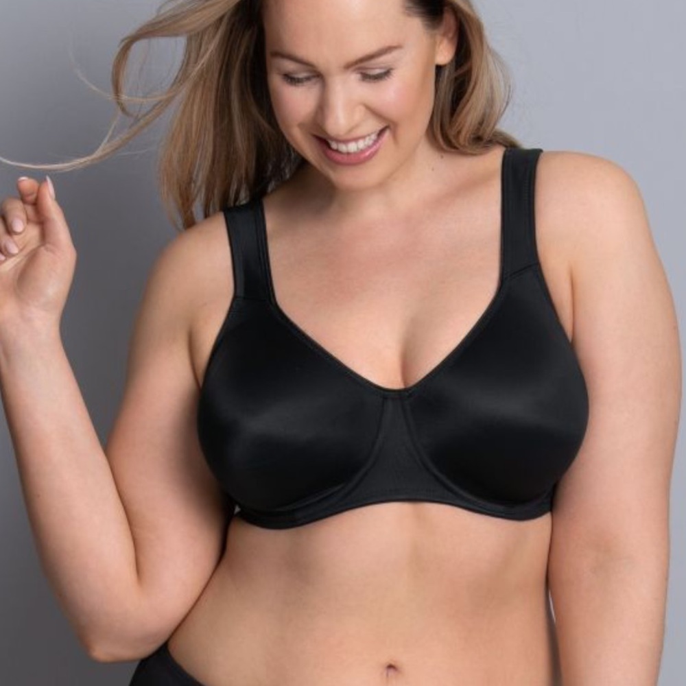 NWT Rosa Faia Beautyfull Twin Firm 32H‎ Black Underwire Full Support Bra